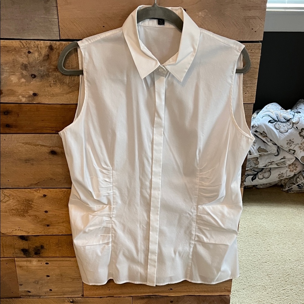 Boss White Sleeveless Blouse